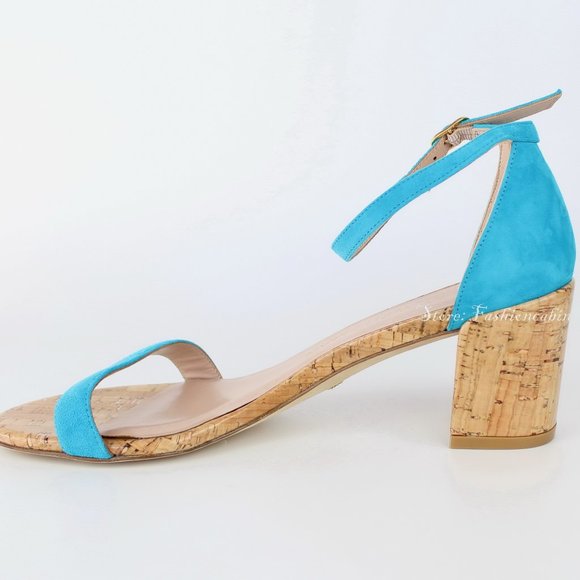 New Stuart Weitzman Suede Simple Sandals - Picture 7 of 11